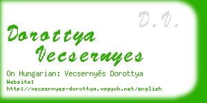 dorottya vecsernyes business card