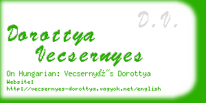 dorottya vecsernyes business card